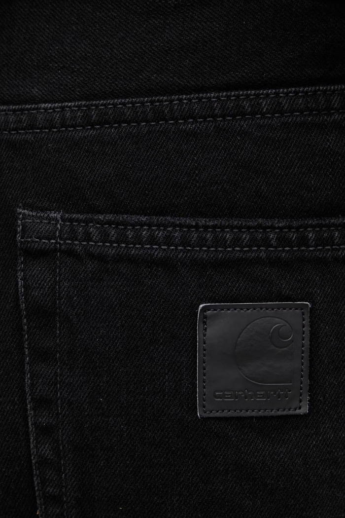 Carhartt WIP Aaron Pant pantaloni din bumbac pentru bărbați negru I036728.8906