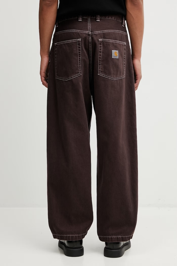 Odzież Carhartt WIP Brandon Pant jeansy relaxed fit męskie I034809.3IS4J brązowy