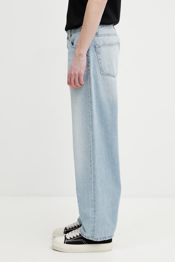 Carhartt WIP Landon Pant blugi relaxed fit pentru bărbați I030468.01WU albastru SS26
