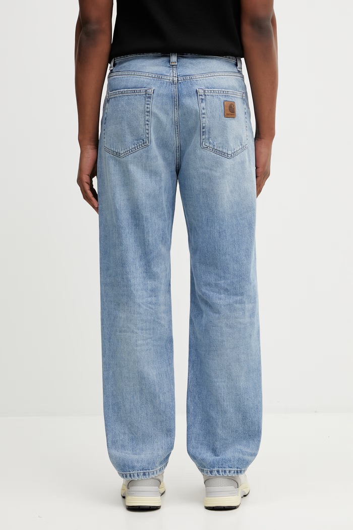 Oblečenie Carhartt WIP Aaron Pant rifle regular pánske I036728.01UR modrá