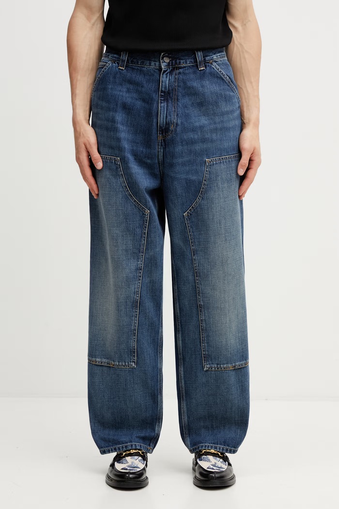 Carhartt WIP OG Double Knee Pant jeansy loose męskie niebieski I036733.014L