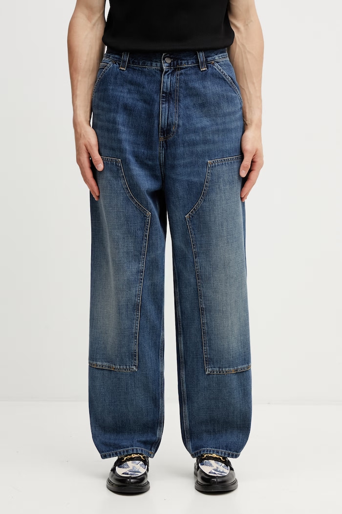 Carhartt WIP OG Double Knee Pant jeansy loose męskie niebieski I036733.014L
