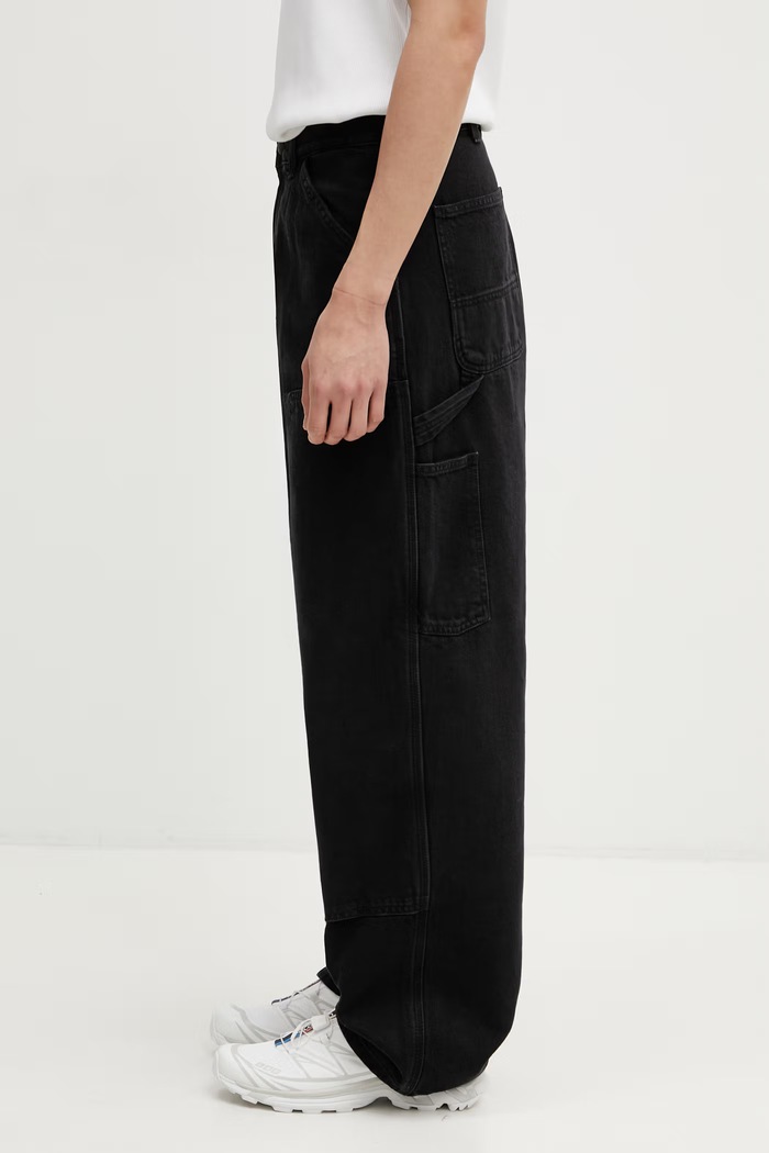 Carhartt WIP OG Double Knee Pant παντελόνι boyfriend βαμβακερό Ανδρικό I036733.8906 μαύρο SS26