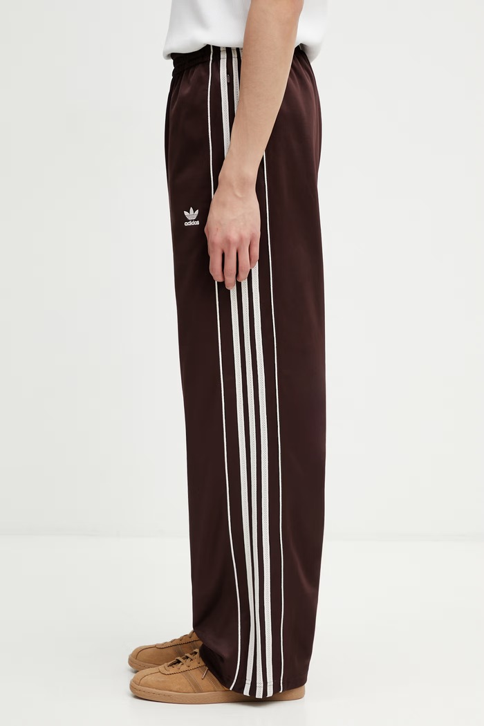 adidas Originals x Wales Bonner pantaloni de trening cu bumbac pentru bărbați KR1060 maro SS26