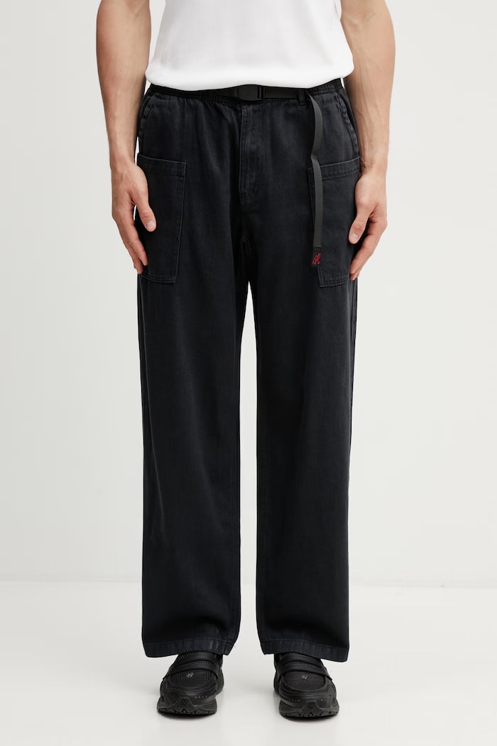 Gramicci HEMP RELAXED PANT штани boyfriend з бавовною чоловічі чорний G6SM.P005.