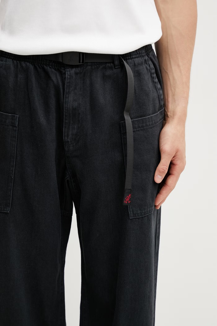 Gramicci HEMP RELAXED PANT штани boyfriend з бавовною чоловічі чорний G6SM.P005.