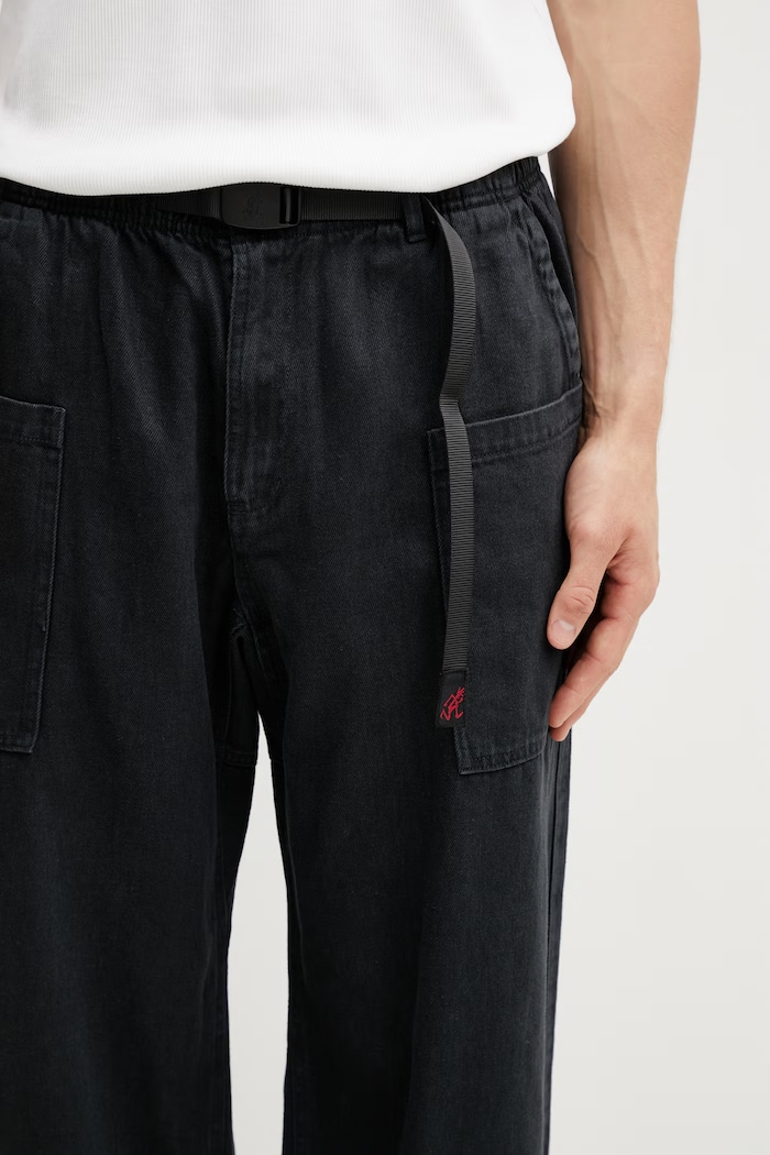 Gramicci HEMP RELAXED PANT штани boyfriend з бавовною чоловічі чорний G6SM.P005.
