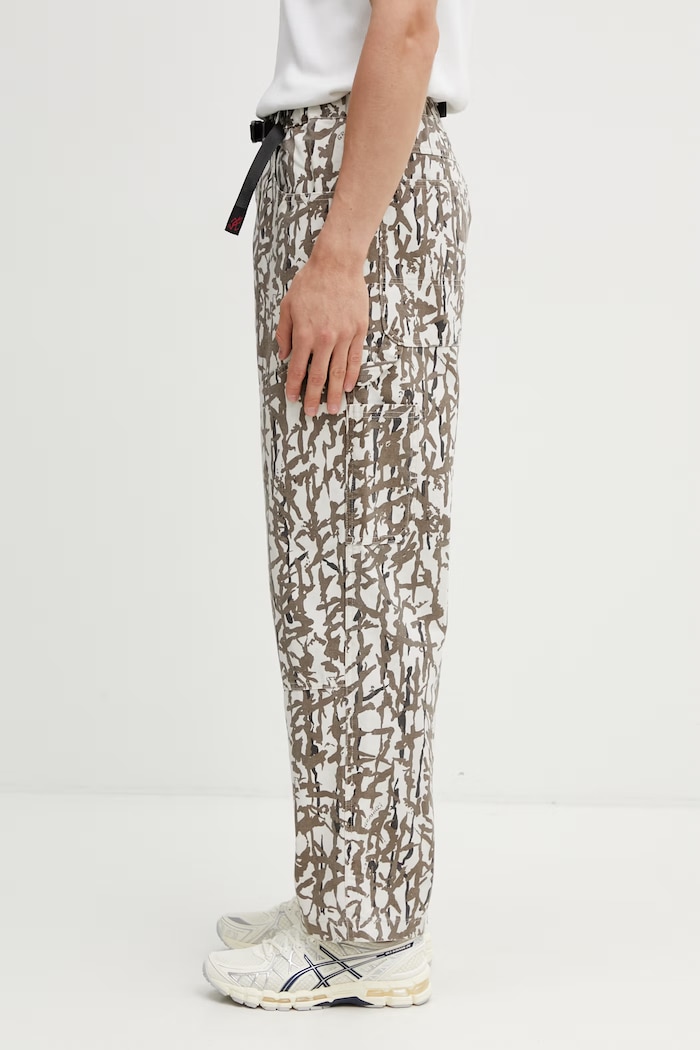 Gramicci TAOS CANVAS PANT pantaloni wide leg din bumbac pentru bărbați G6SM.P008. maro SS26
