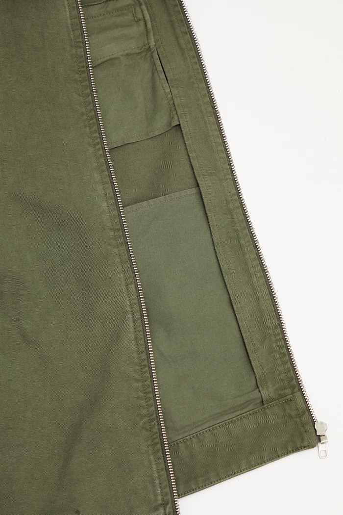 Gramicci TAOS CANVAS JACKET geacă de tranziție pentru bărbați de bumbac G6SM.J009. verde