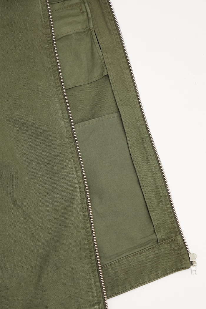 Gramicci TAOS CANVAS JACKET geacă de tranziție pentru bărbați de bumbac G6SM.J009. verde