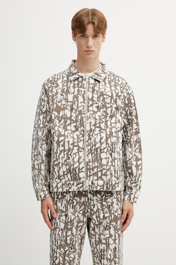 Gramicci TAOS CANVAS JACKET geacă de tranziție din bumbac pentru bărbați maro G6SM.J009.