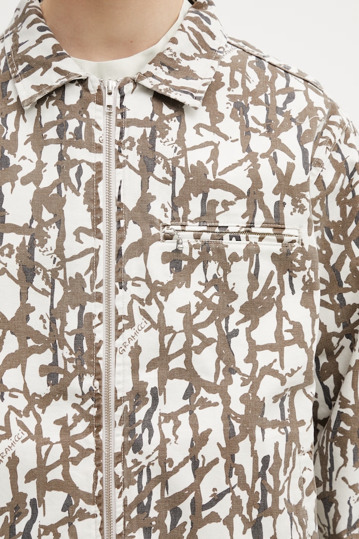 Gramicci TAOS CANVAS JACKET geacă de tranziție din bumbac pentru bărbați maro G6SM.J009.