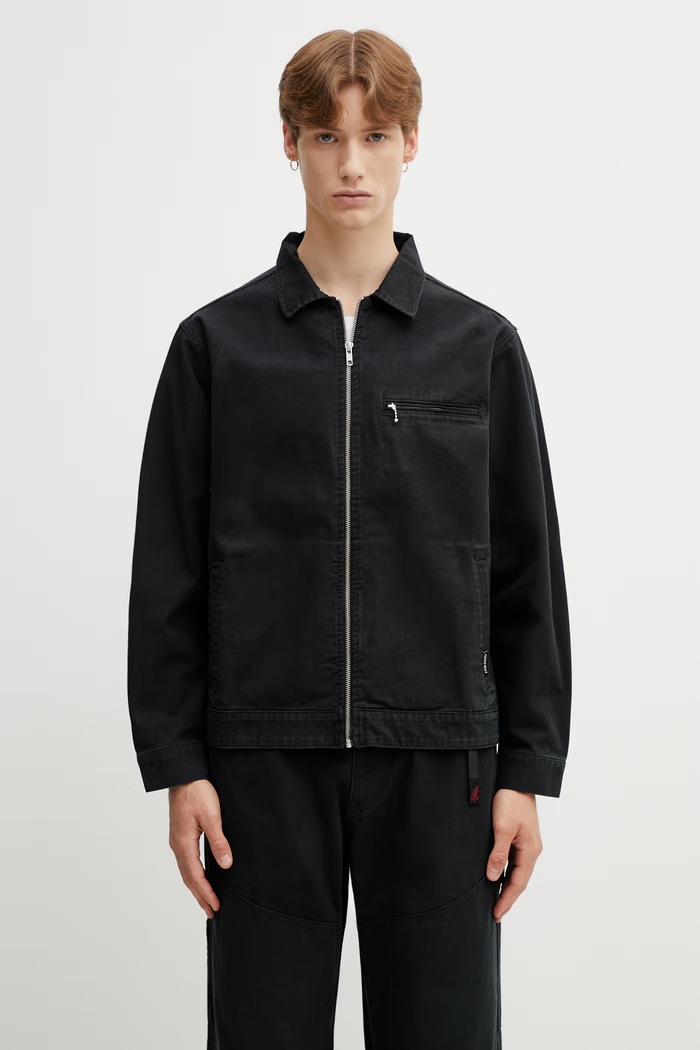 Gramicci TAOS CANVAS JACKET geacă de tranziție din bumbac pentru bărbați negru G6SM.J009.