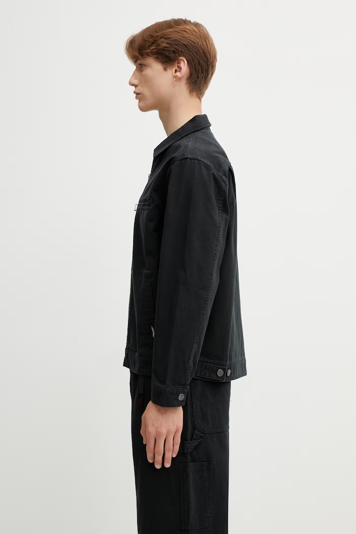 Gramicci TAOS CANVAS JACKET geacă de tranziție din bumbac pentru bărbați G6SM.J009. negru SS26