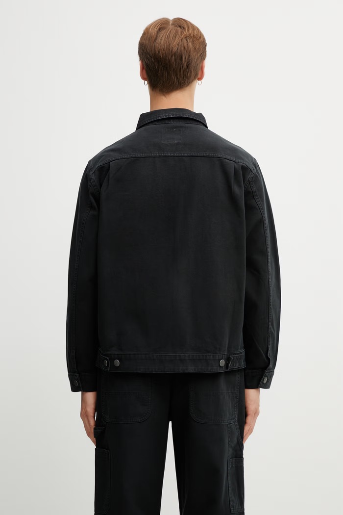 Îmbrăcăminte Gramicci TAOS CANVAS JACKET geacă de tranziție din bumbac pentru bărbați G6SM.J009. negru