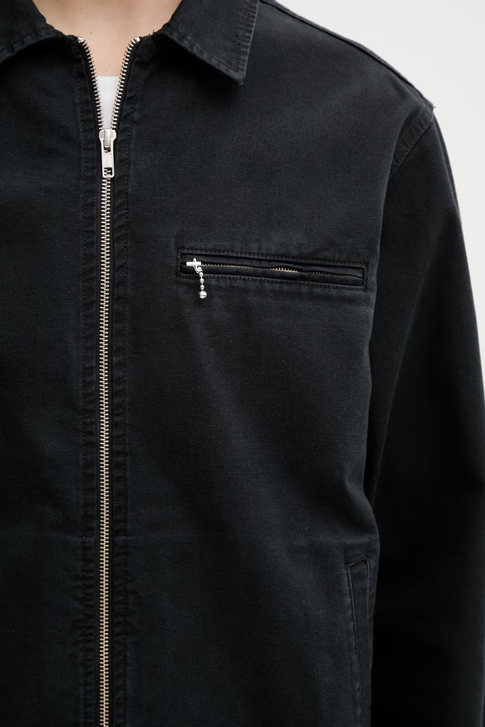 Gramicci TAOS CANVAS JACKET geacă de tranziție din bumbac pentru bărbați negru G6SM.J009.