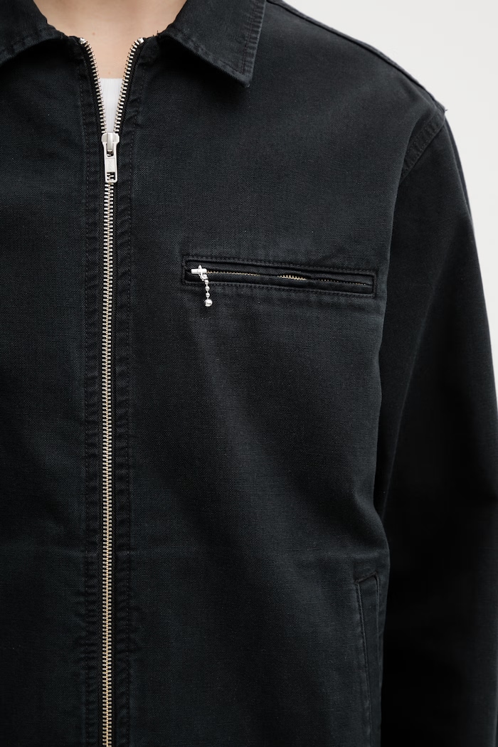 Gramicci TAOS CANVAS JACKET geacă de tranziție din bumbac pentru bărbați negru G6SM.J009.