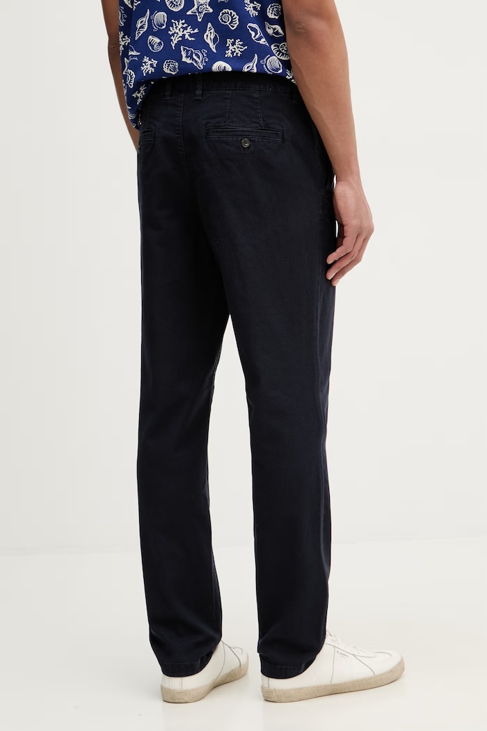Odzież United Colors of Benetton spodnie chinos męskie bawełniane z elastanem 42D6UF062 granatowy