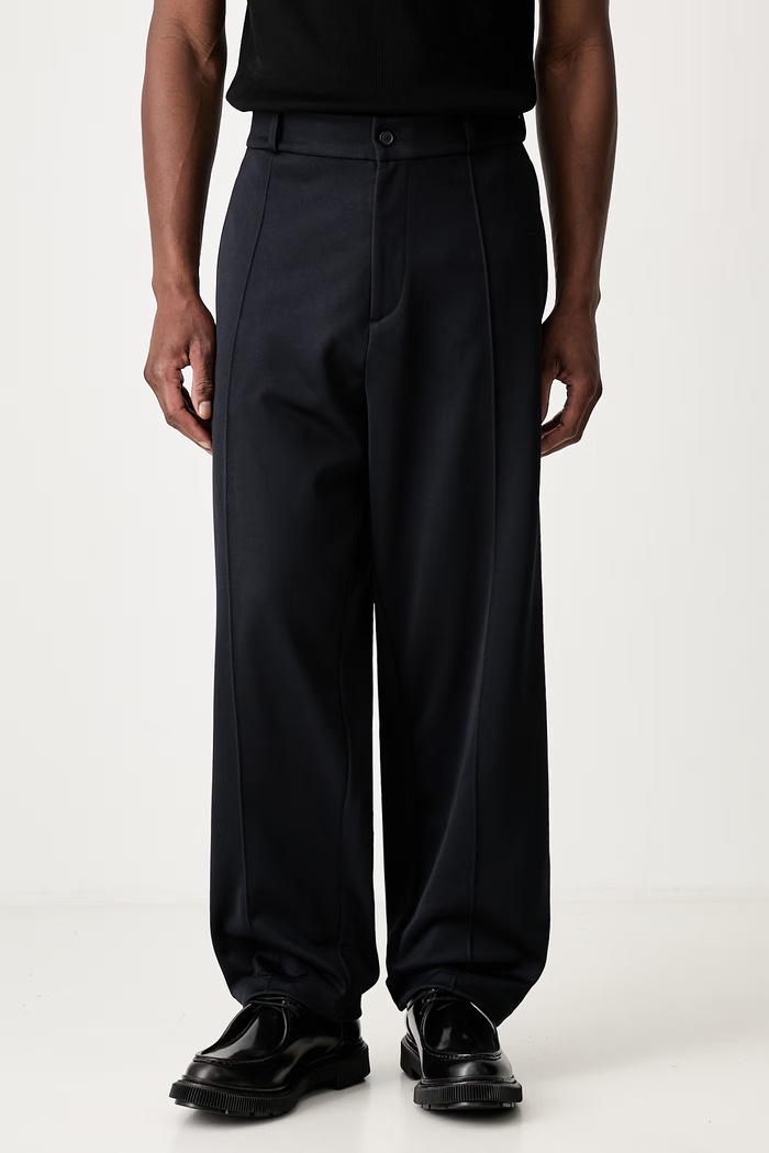 Fred Perry Spodnie regular męskie z bawełną granatowy T2304