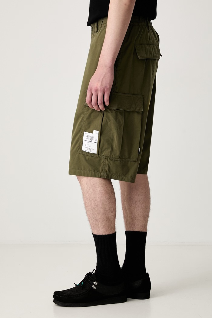 Neighborhood szorty cargo z bawełną męskie 261SPNH.PTM04 zielony SS26