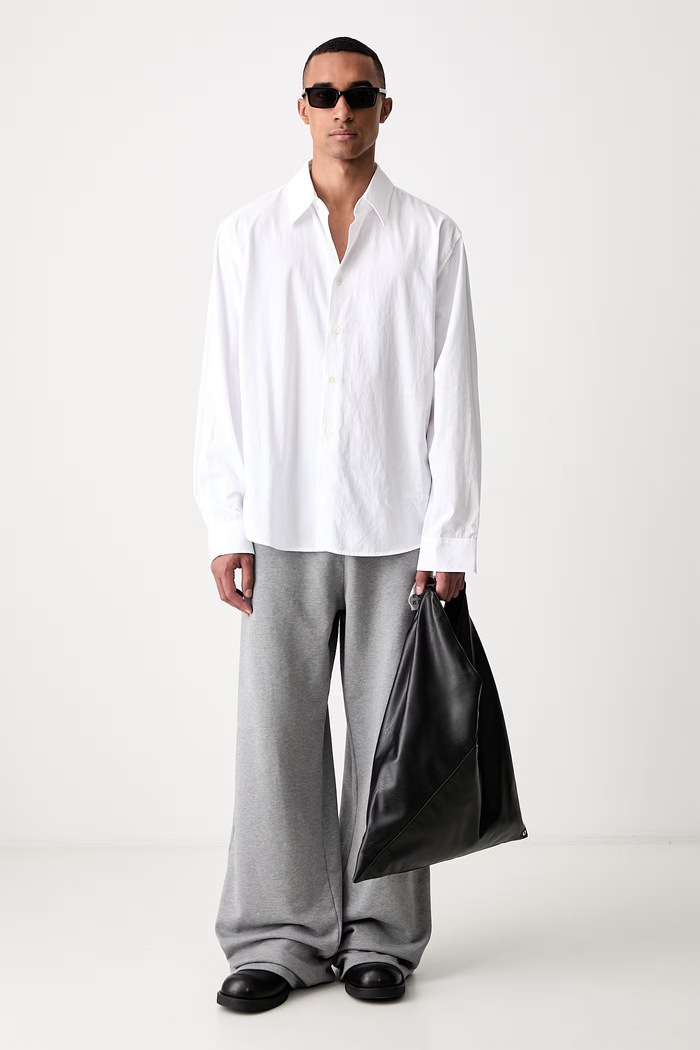 MM6 Maison Margiela spodnie dresowe bawełniane męskie SH2KA0068.S25337 szary SS26