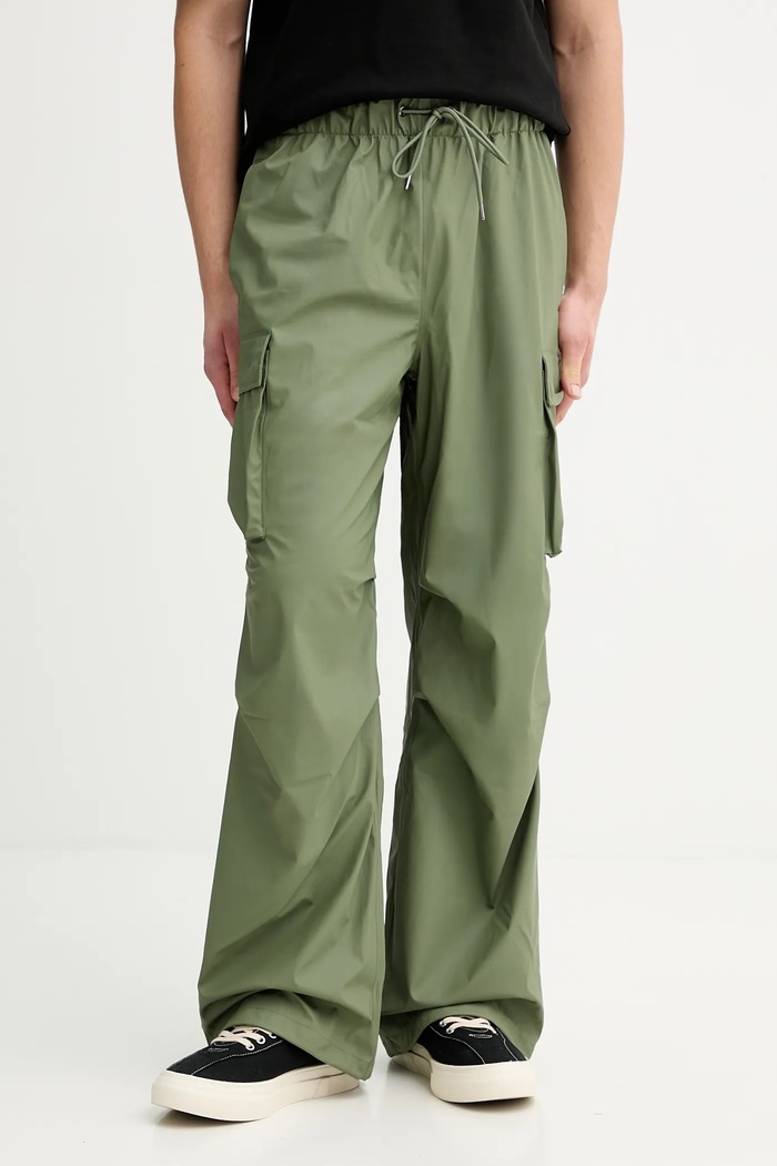 Παντελόνι φόρμας Rains 18310 Pocket Rain Pants Wide W3 ύφασμα πράσινο 18310.145