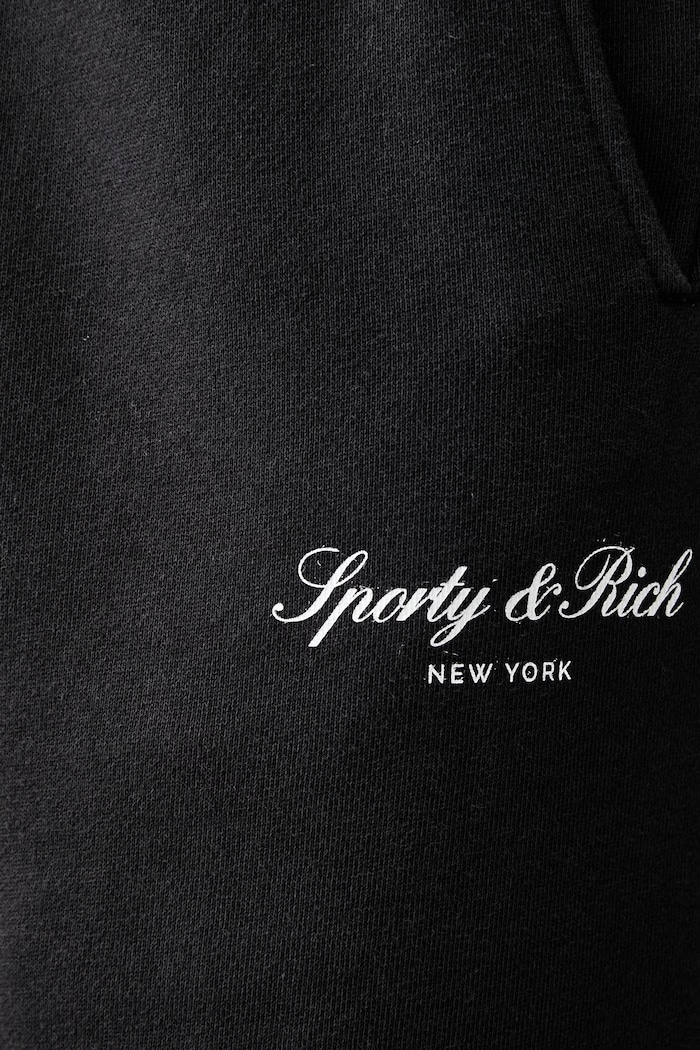 Signature NY spodnie dresowe bawełniane damskie Sporty & Rich czarny PA07071329BA02