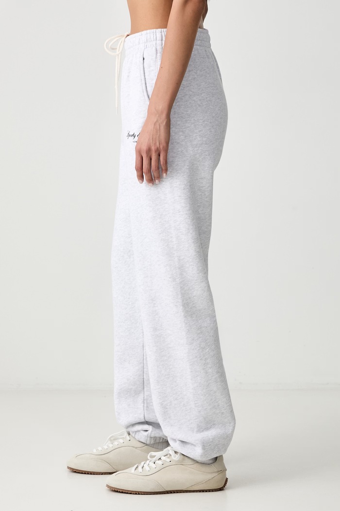 Sporty & Rich Signature NY spodnie dresowe bawełniane szary PA07071329GY03