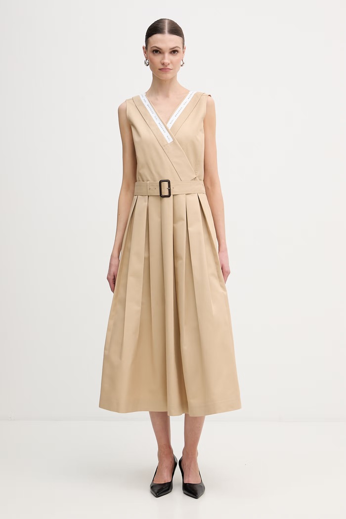 Φόρεμα Weekend Max Mara CONO casual μπεζ 2615221021600