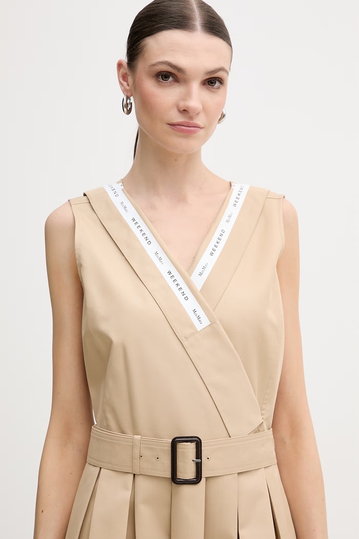 Φόρεμα Weekend Max Mara CONO μπεζ 2615221021600