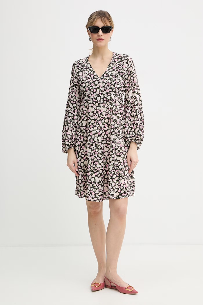 Weekend Max Mara sukienka jedwabna QUIZ 2615221051600 czarny SS26