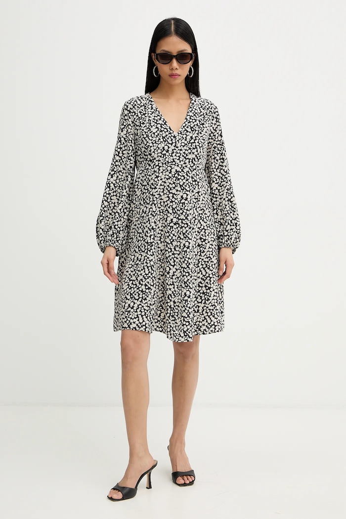 Hedvábné šaty Weekend Max Mara QUIZ 2615221051600 černá SS26