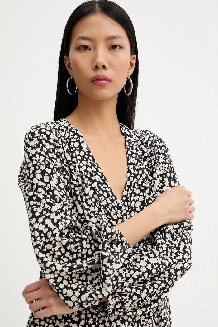 Hedvábné šaty Weekend Max Mara QUIZ černá 2615221051600