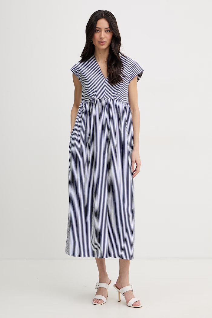 Weekend Max Mara sukienka letnia bawełniana MOLO granatowy 2615221092600
