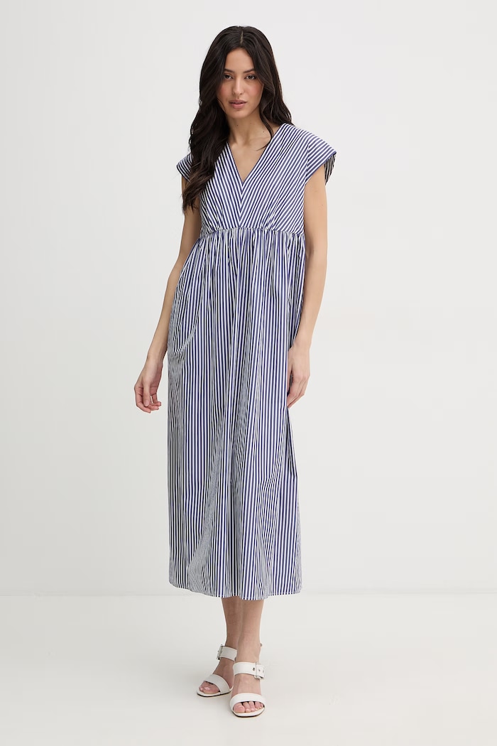 Weekend Max Mara sukienka letnia bawełniana MOLO 2615221092600 granatowy SS26