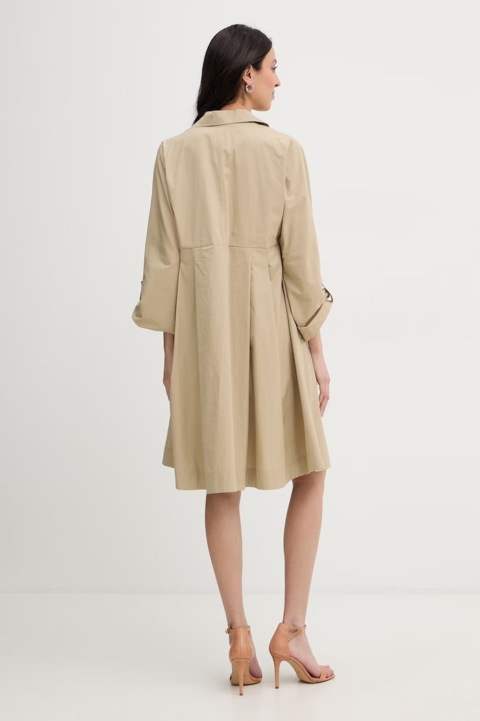 Ρούχα Βαμβακερό φόρεμα Weekend Max Mara SEGGIO 2615221132600 μπεζ