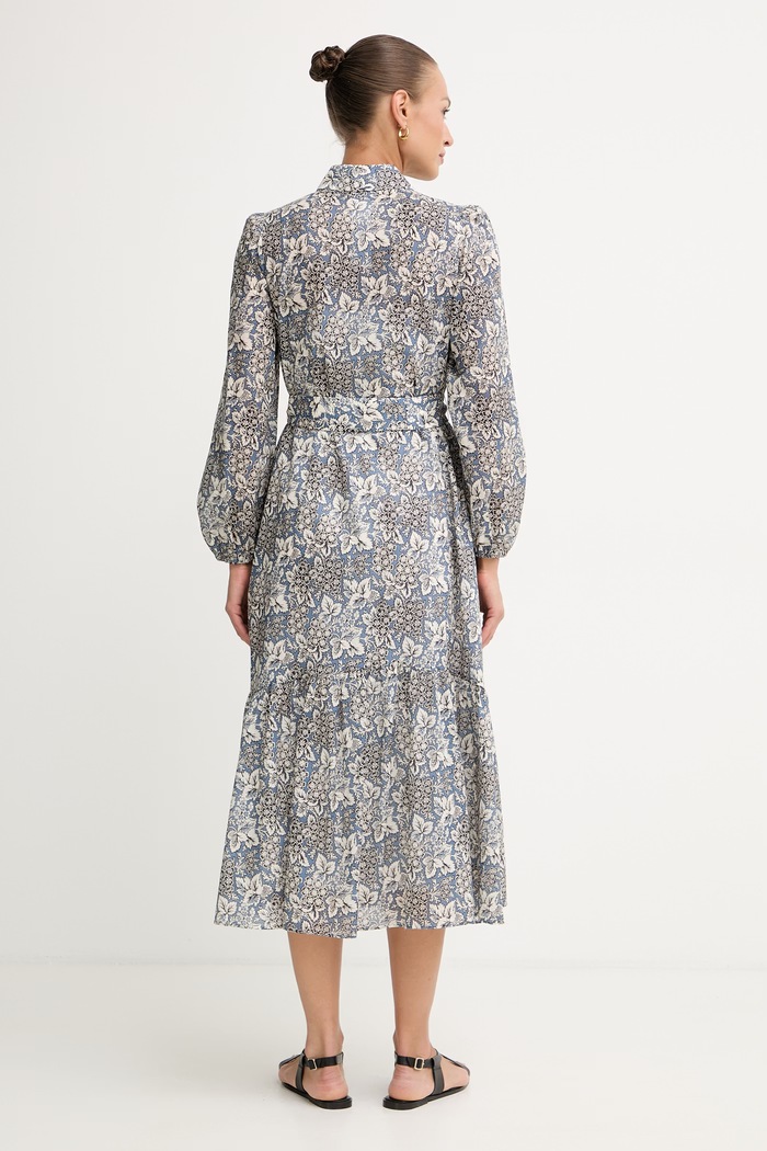 Oblečenie Weekend Max Mara letné šaty bavlnené OBOLI 2615231022600 modrá