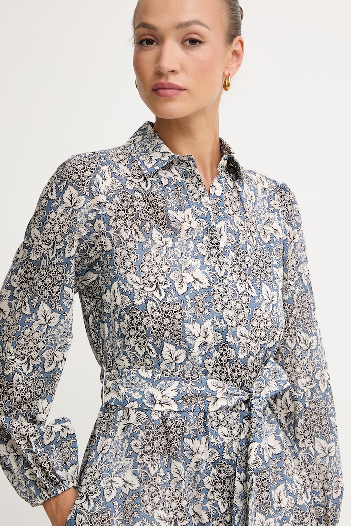 Weekend Max Mara letné šaty bavlnené OBOLI 2615231022600 modrá