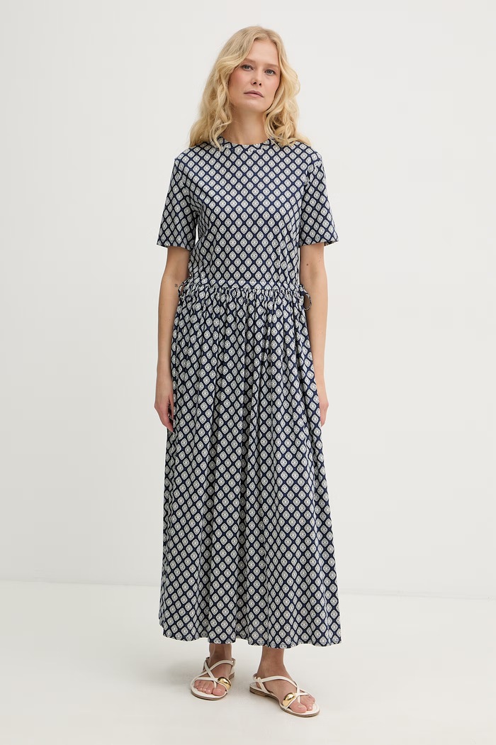 Weekend Max Mara šaty bavlnené FASCINO tmavomodrá 2615621012600