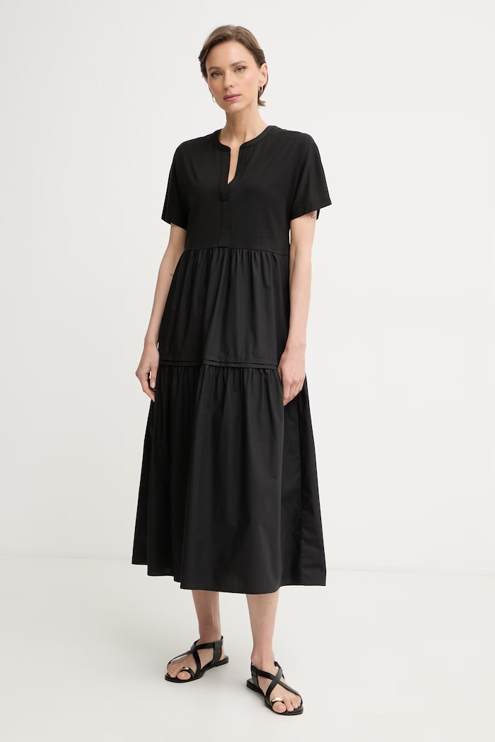 Weekend Max Mara rochie de vară din bumbac CAPSULA negru 2615621032600