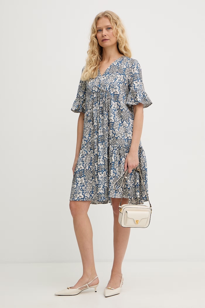Weekend Max Mara rochie din bumbac FUOCO 2615621072600 albastru SS26