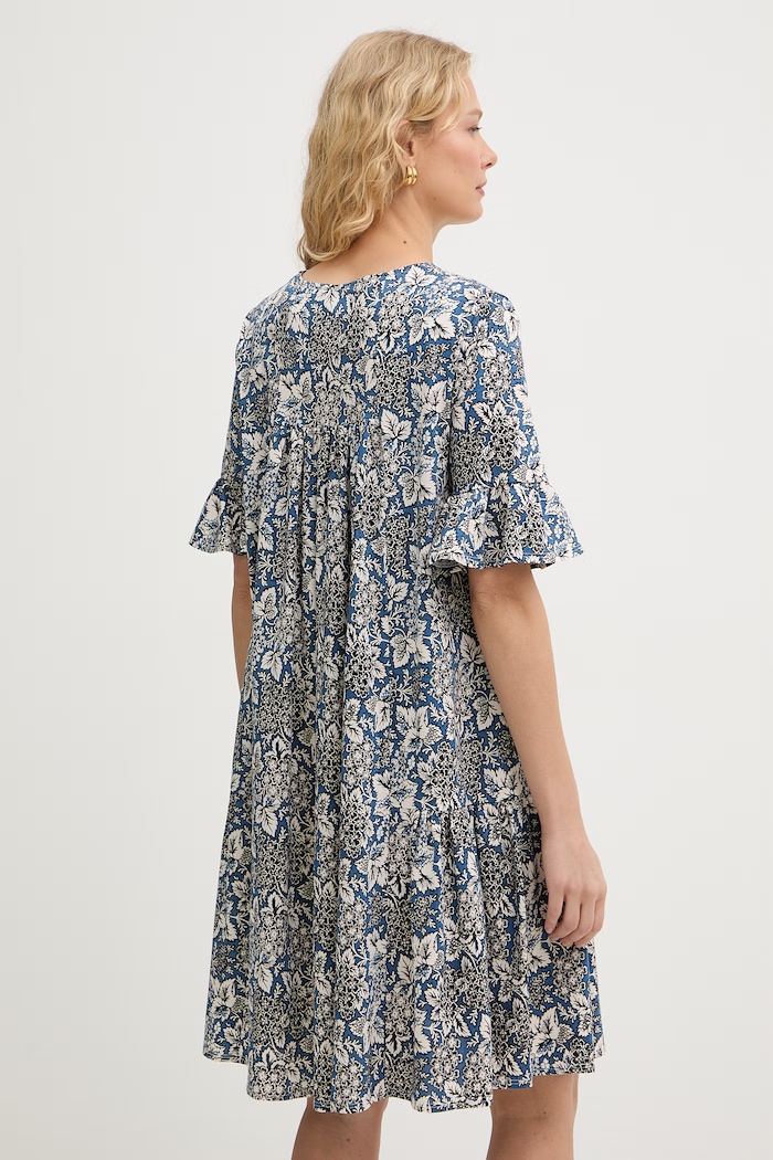 Îmbrăcăminte Weekend Max Mara rochie din bumbac FUOCO 2615621072600 albastru
