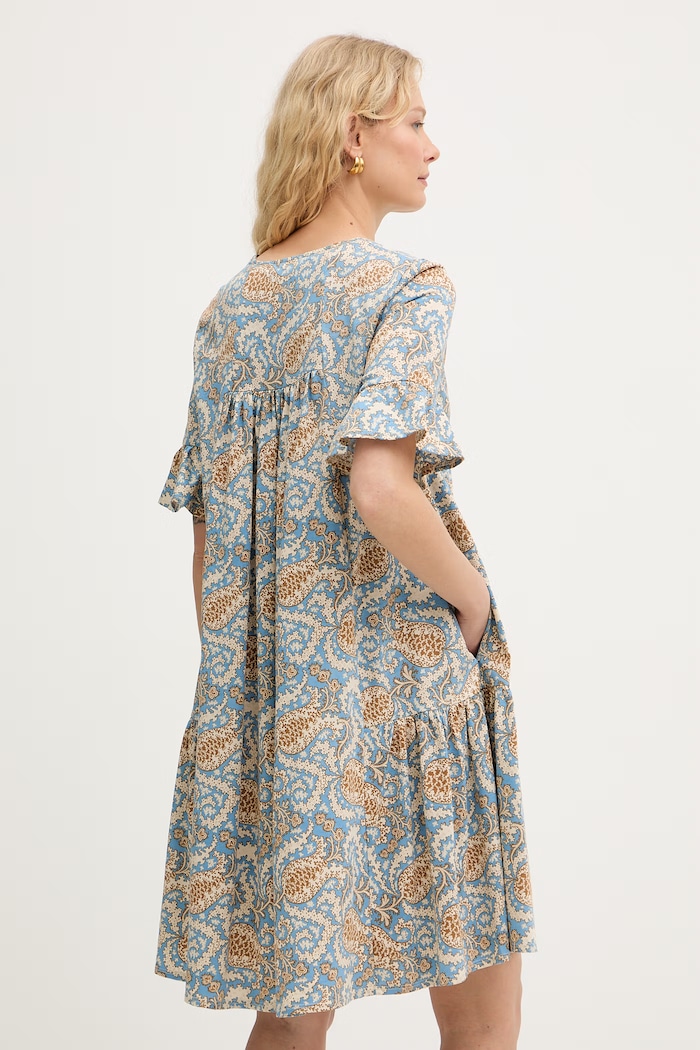 Îmbrăcăminte Weekend Max Mara rochie din bumbac FUOCO 2615621072600 albastru