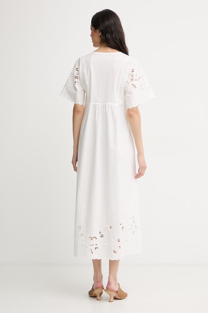 Odzież Weekend Max Mara sukienka letnia bawełniana TARTUFO 2615621092600 biały
