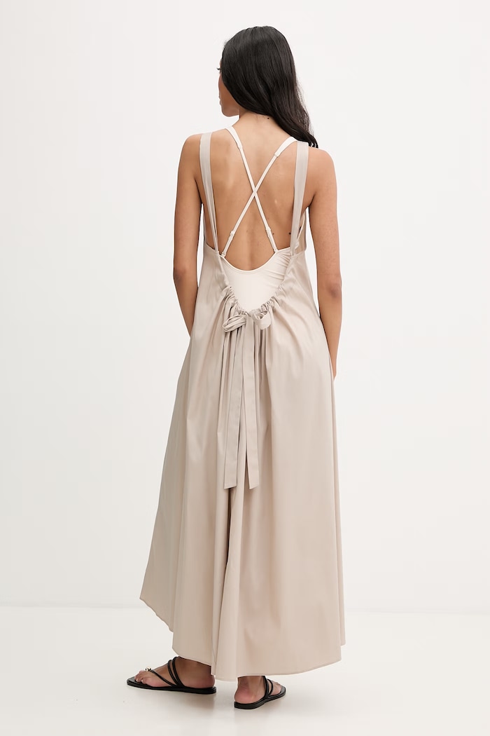 Oblečenie Max Mara Beachwear plážové šaty dámske SETA 2616221039600 béžová