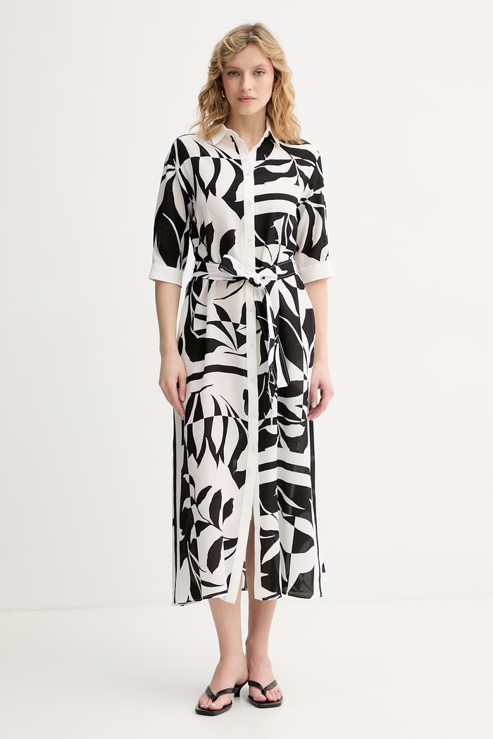 Max Mara Beachwear ljetna haljina od svile ANGIO bijela 2616221089600