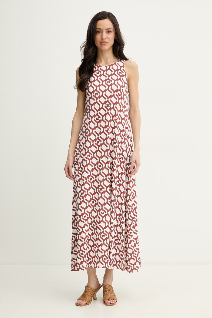 Max Mara Beachwear šaty z viskózy PASTE bílá 2616621069600