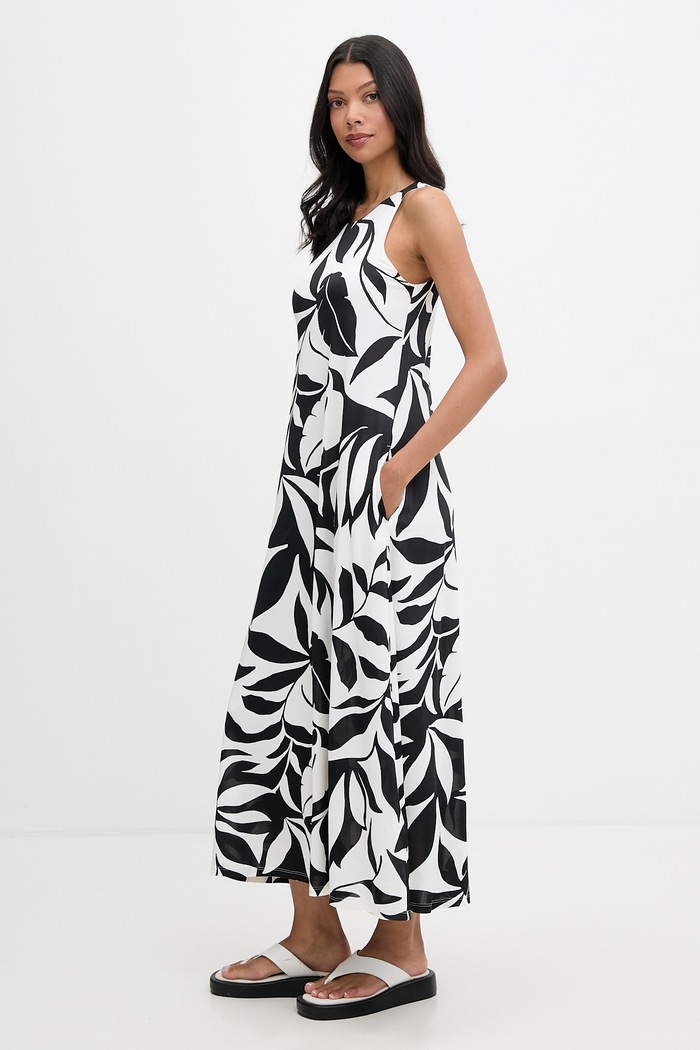 Max Mara Beachwear rochie cu vâscoză PASTE 2616621069600 negru SS26