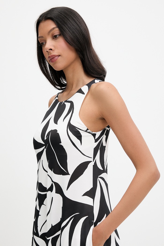 Max Mara Beachwear rochie cu vâscoză PASTE negru 2616621069600