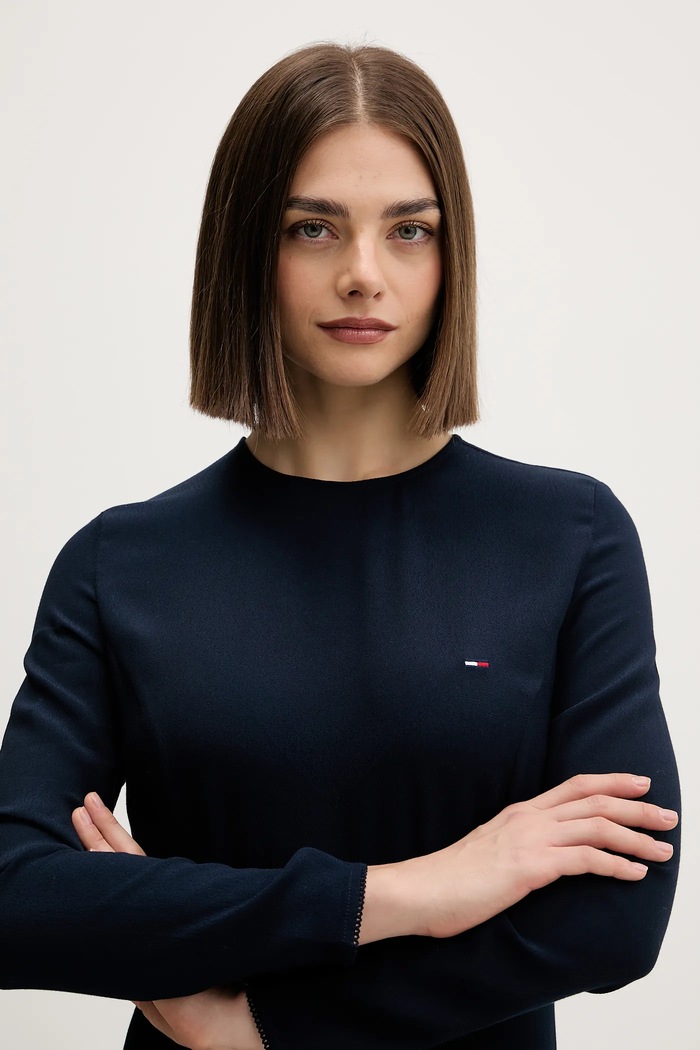 Šaty Tommy Jeans tmavomodrá DW0DW21916